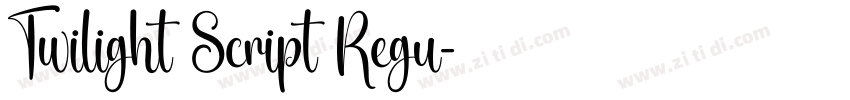 Twilight Script Regu字体转换